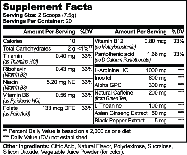 ENCEPHARA - Focus Powder for Mental Clarity & Sustained Energy